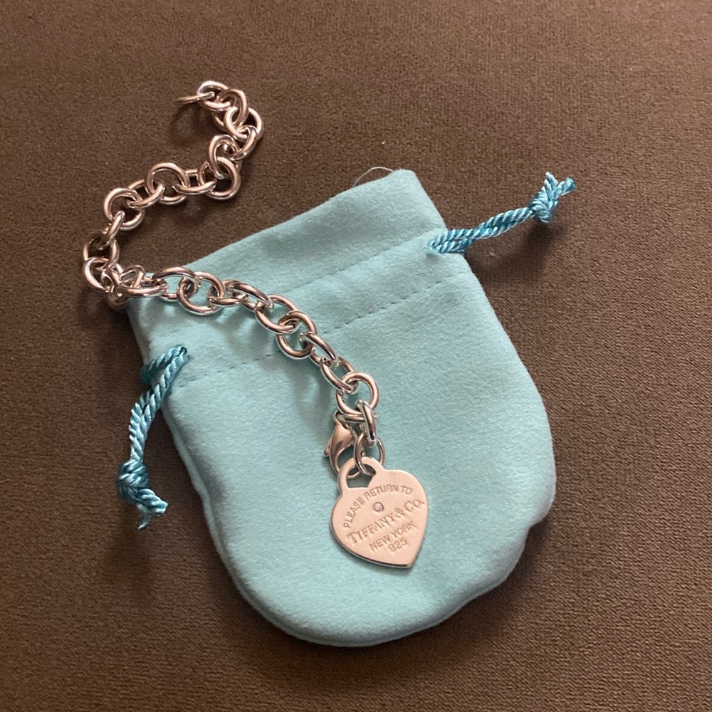 Return to Tiffany heart tag bracelet in sterling silver with diamond